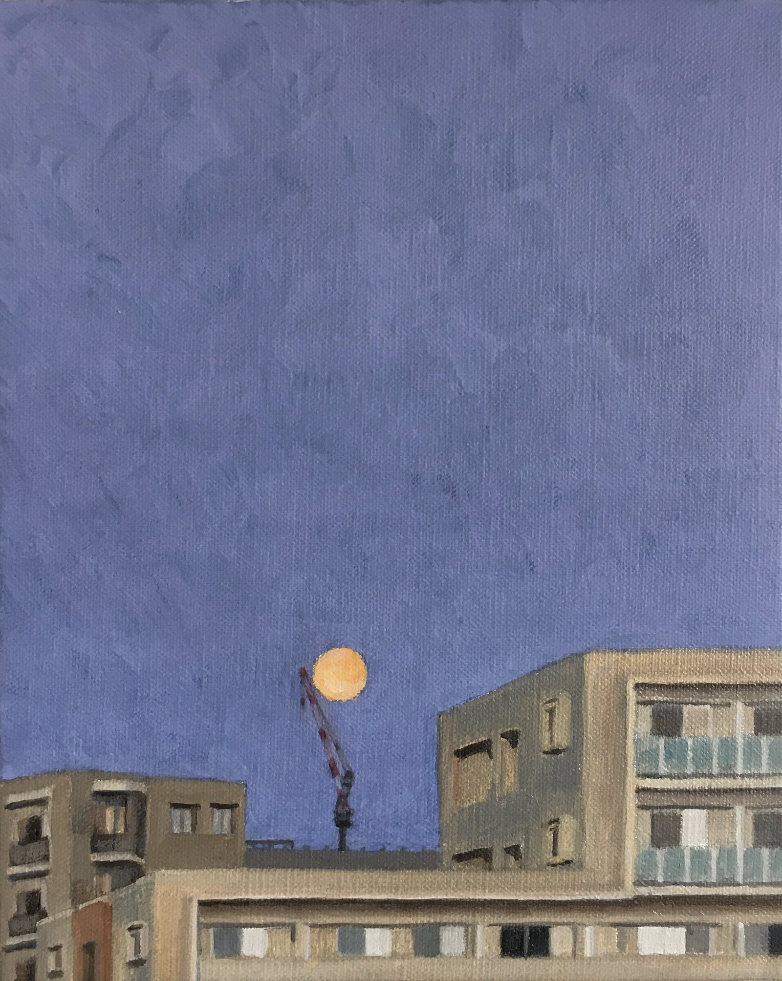 Moon and Crane