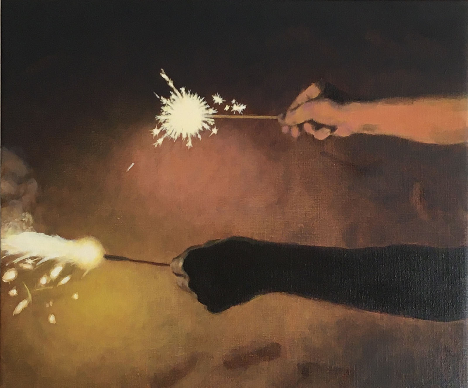 Sparkler in Both Hands